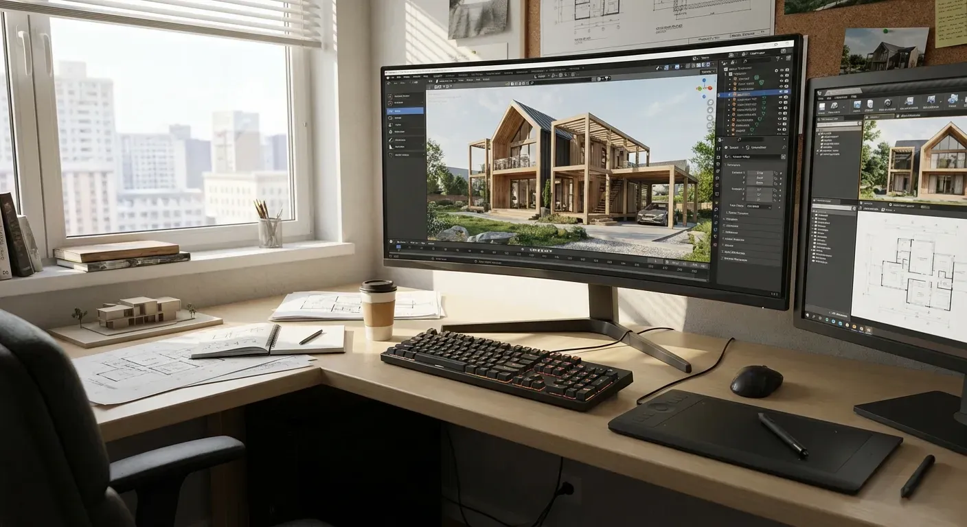 Architectural visualization - Vegetação SketchUp 2026: Biblioteca Completa de Plantas e Árvores 3D