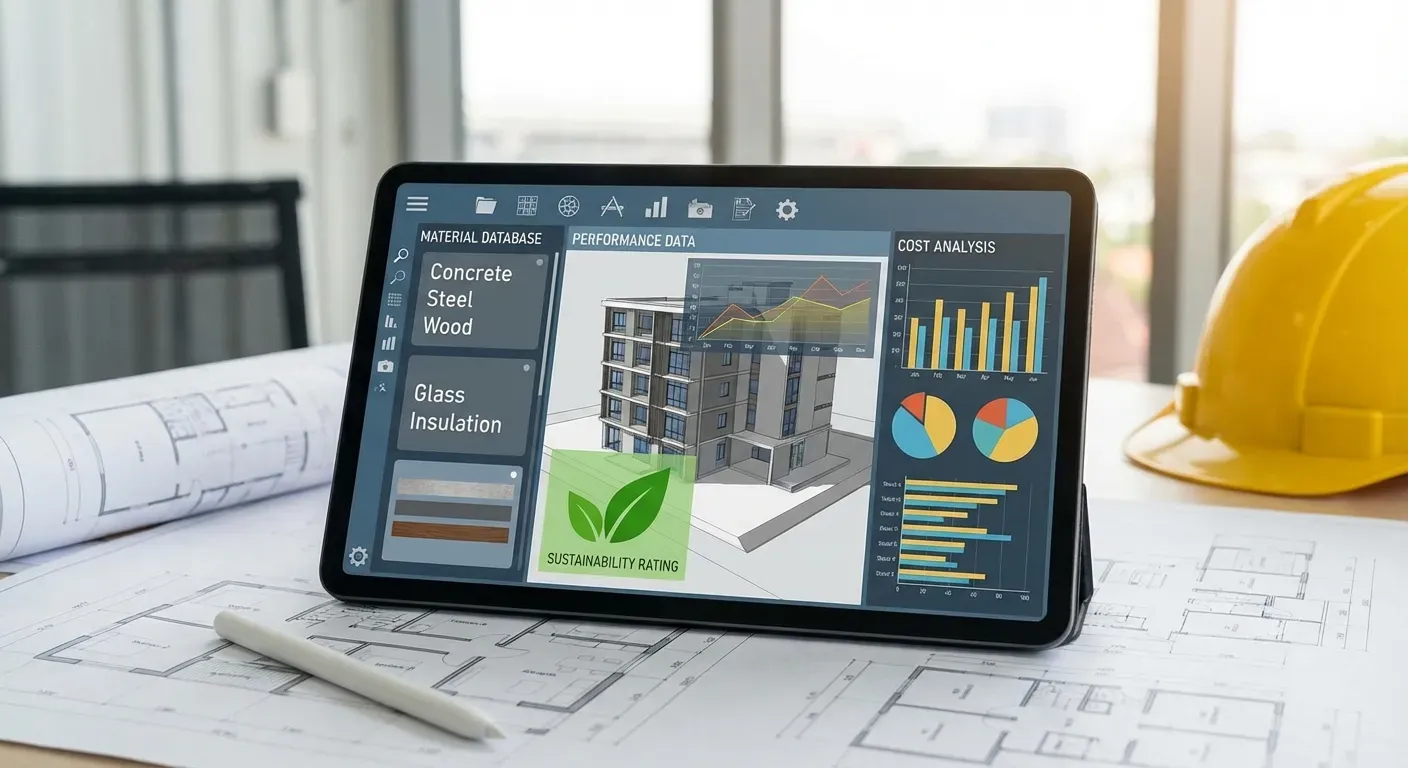 Tabela de especificação de materiais para arquitetura