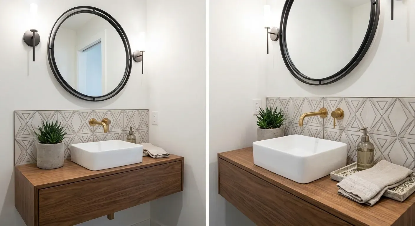 lavabo decorado - exemplo prático