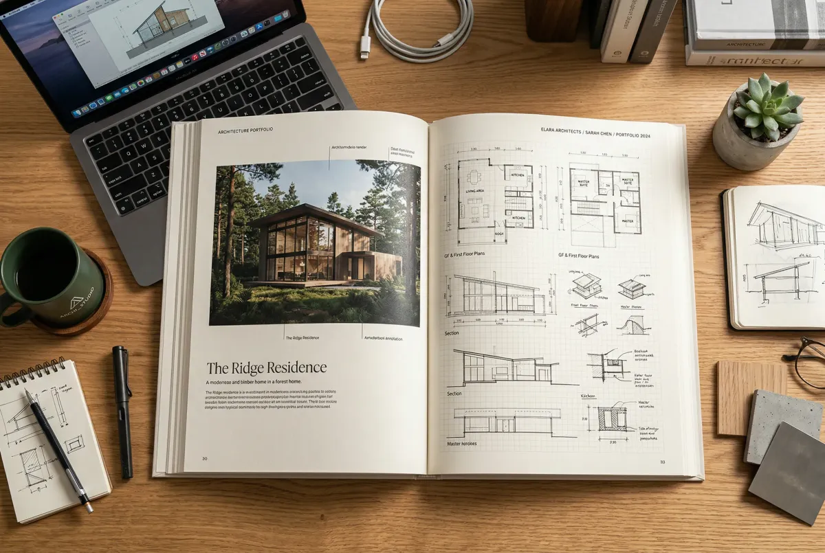 Como Montar Portfólio de Arquitetura em 2026: Guia Definitivo