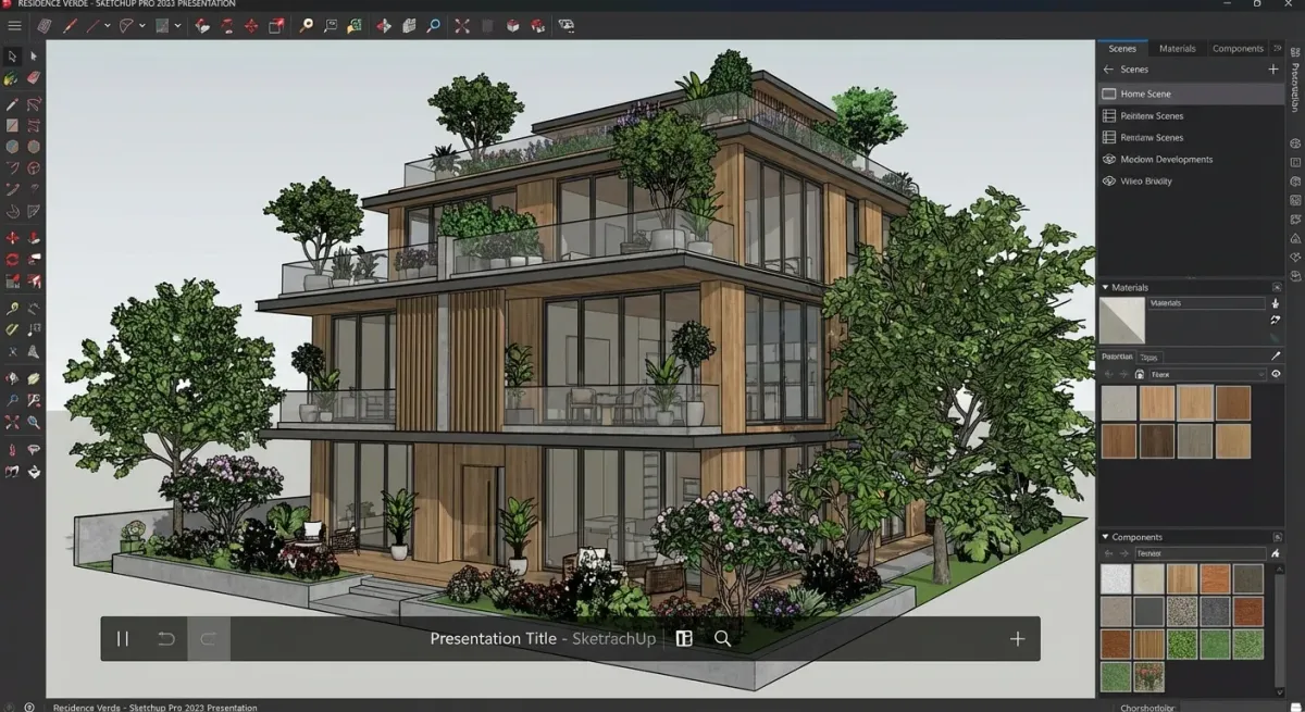 Vegetação SketchUp 2026: Biblioteca Completa de Plantas e Árvores 3D