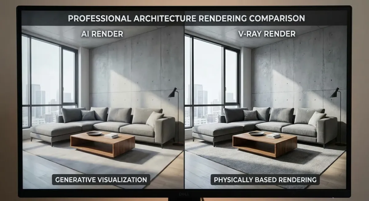 Render com IA vs V-Ray SketchUp: Comparativo Definitivo 2026