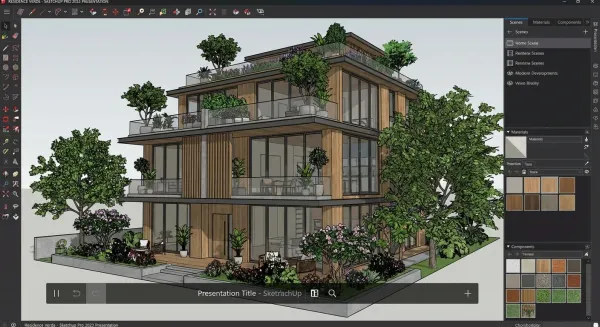 Vegetação SketchUp 2026: Biblioteca Completa de Plantas e Árvores 3D